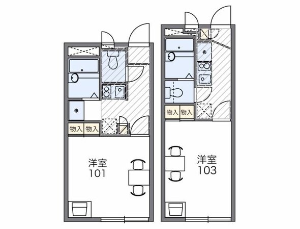 レオパレスノーサイド大池の物件間取画像